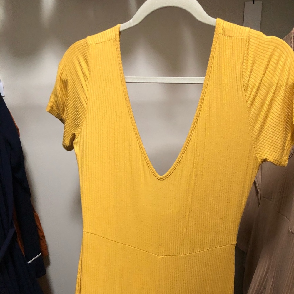 YELLOW KNIT JUMPSUIT